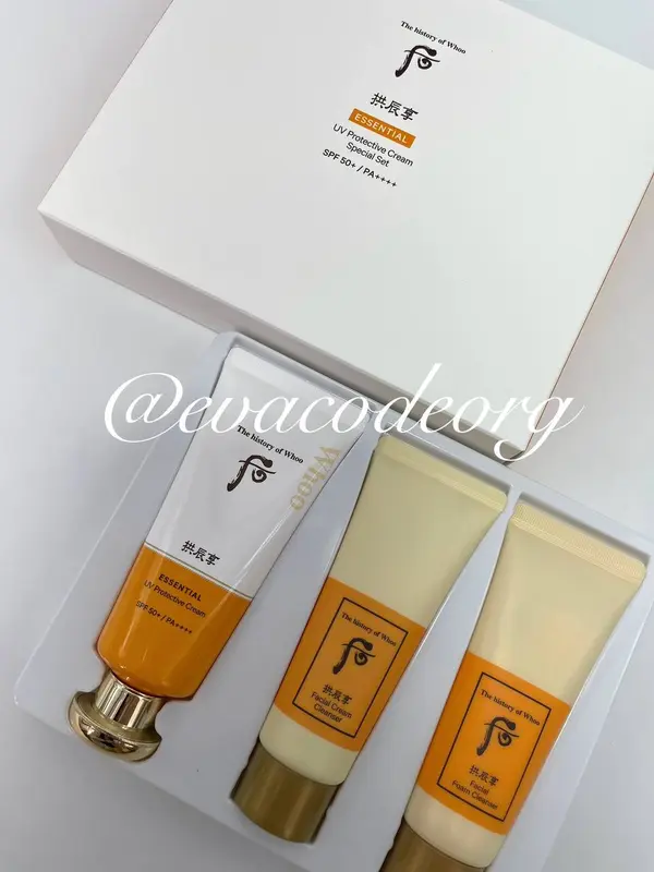 The history of Whoo ESSENTIAL UV Protective Cream 60 ml Special Set SPF50+/PA++++ (BOX 16) (260 g)