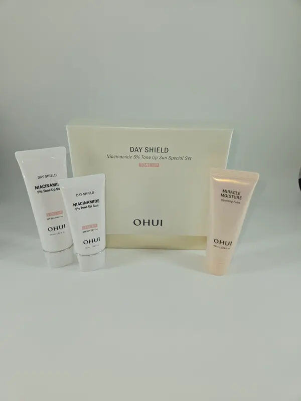 O HUI Day Shield NIACINAMIDE 5% Tone Up Sun Special Set SPF50+/PA++++ (BOX 16) (270 g)